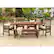 Left. Walker Edison - 6-Piece Cypress Acacia Wood Extendable Patio Dining Set - Dark Brown.