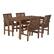 Angle. Walker Edison - 5-Piece Windsor Patio Dining Set - Dark Brown.