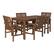 Alt View 22. Walker Edison - 5-Piece Windsor Patio Dining Set - Dark Brown.
