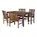 Left. Walker Edison - 5-Piece Windsor Patio Dining Set - Dark Brown.