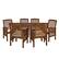 Front. Walker Edison - 7-Piece Everest Patio Dining Set - Dark Brown.