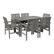 Angle. Walker Edison - 7-Piece Windsor Extendable Patio Dining Set - Grey Wash.