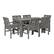 Left. Walker Edison - 7-Piece Windsor Patio Dining Set - Grey Wash.
