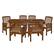 Front. Walker Edison - 7-Piece Cypress Patio Dining Set - Dark Brown.