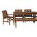 Alt View 32. Walker Edison - 6-Piece Windsor Acacia Wood Patio Dining Set - Dark Brown.