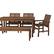 Alt View 33. Walker Edison - 6-Piece Windsor Acacia Wood Patio Dining Set - Dark Brown.