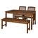 Angle. Walker Edison - 4-Piece Everest Acacia Wood Patio Dining Set - Dark Brown.