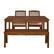 Front. Walker Edison - 4-Piece Everest Acacia Wood Patio Dining Set - Dark Brown.
