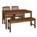 Left. Walker Edison - 4-Piece Everest Acacia Wood Patio Dining Set - Dark Brown.