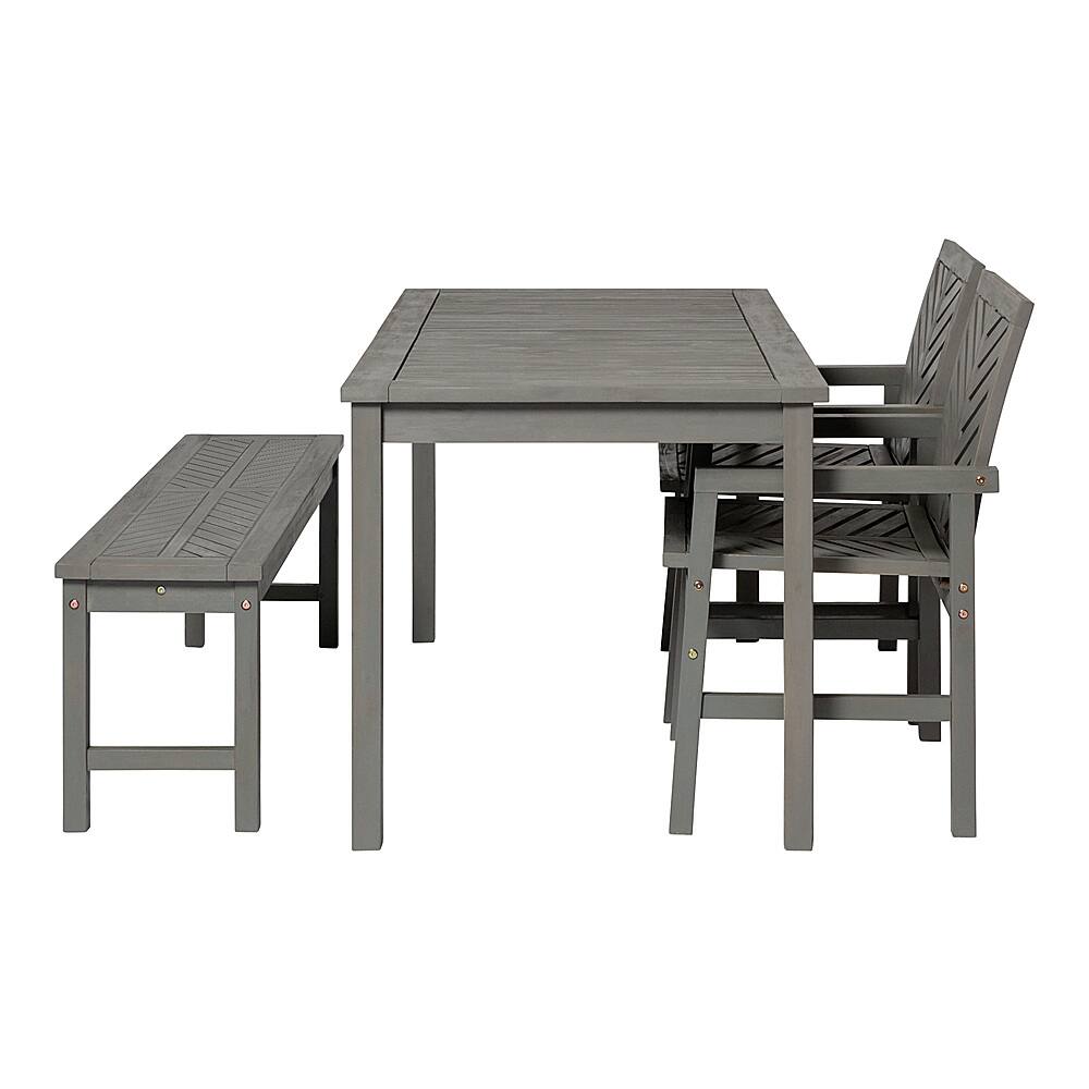 Alt View 29. Walker Edison - 4-Piece Windsor Patio Dining Set - Grey Wash.