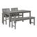 Left. Walker Edison - 4-Piece Windsor Patio Dining Set - Grey Wash.