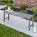 Alt View 12. Walker Edison - Patio Outdoor Cypress Acacia Wood Dining Bench - Grey Wash.