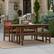 Alt View 11. Walker Edison - 4-Piece Everest Acacia Wood Extendable Patio Dining Set - Dark Brown.