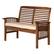 Angle. Walker Edison - Patio Outdoor Cypress Acacia Wood Garden Bench - Dark Brown.