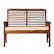 Front. Walker Edison - Patio Outdoor Cypress Acacia Wood Garden Bench - Dark Brown.