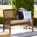 Alt View 12. Walker Edison - Patio Outdoor Cypress Acacia Wood Garden Bench - Dark Brown.