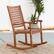 Alt View Zoom 12. Walker Edison - Cypress Deep Seated Rocking Chair - Brown.