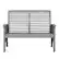 Angle. Walker Edison - Patio Outdoor Cypress Acacia Wood Garden Bench - Grey Wash.