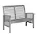 Front. Walker Edison - Patio Outdoor Cypress Acacia Wood Garden Bench - Grey Wash.