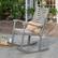 Alt View 12. Walker Edison - Cypress Deep Seated Rocking Chair - Grey Wash.