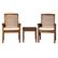 Front. Walker Edison - 3-Piece Cypress Chat Set - Dark Brown.