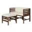 Angle. Walker Edison - Harbor 3-Piece Acacia Wood Patio Sectional - Dark Brown.