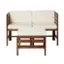 Front. Walker Edison - Harbor 3-Piece Acacia Wood Patio Sectional - Dark Brown.