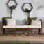 Alt View 11. Walker Edison - Harbor 3-Piece Acacia Wood Patio Sectional - Dark Brown.
