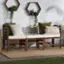 Alt View 12. Walker Edison - Harbor 3-Piece Acacia Wood Patio Sectional - Dark Brown.