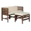 Left. Walker Edison - Harbor 3-Piece Acacia Wood Patio Sectional - Dark Brown.