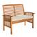Angle. Walker Edison - Patio Outdoor Cypress Acacia Wood Garden Bench - Brown.