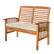 Left. Walker Edison - Patio Outdoor Cypress Acacia Wood Garden Bench - Brown.