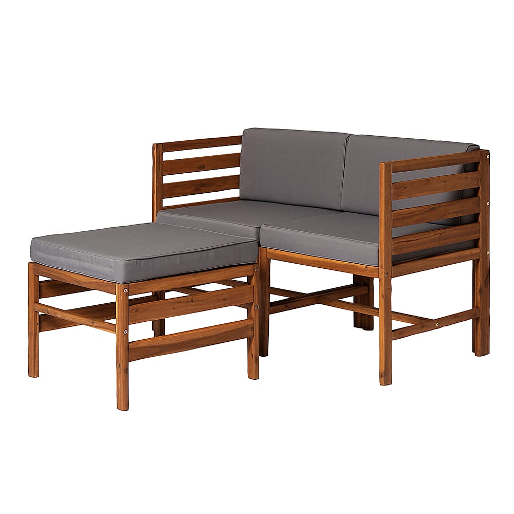 Walker Edison – Harbor 3-Piece Acacia Wood Patio Sectional – Brown Sansujyuku sansujyuku.com