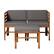 Front. Walker Edison - Harbor 3-Piece Acacia Wood Patio Sectional - Brown.
