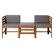 Alt View 12. Walker Edison - Harbor 3-Piece Acacia Wood Patio Sectional - Brown.