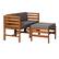 Left. Walker Edison - Harbor 3-Piece Acacia Wood Patio Sectional - Brown.