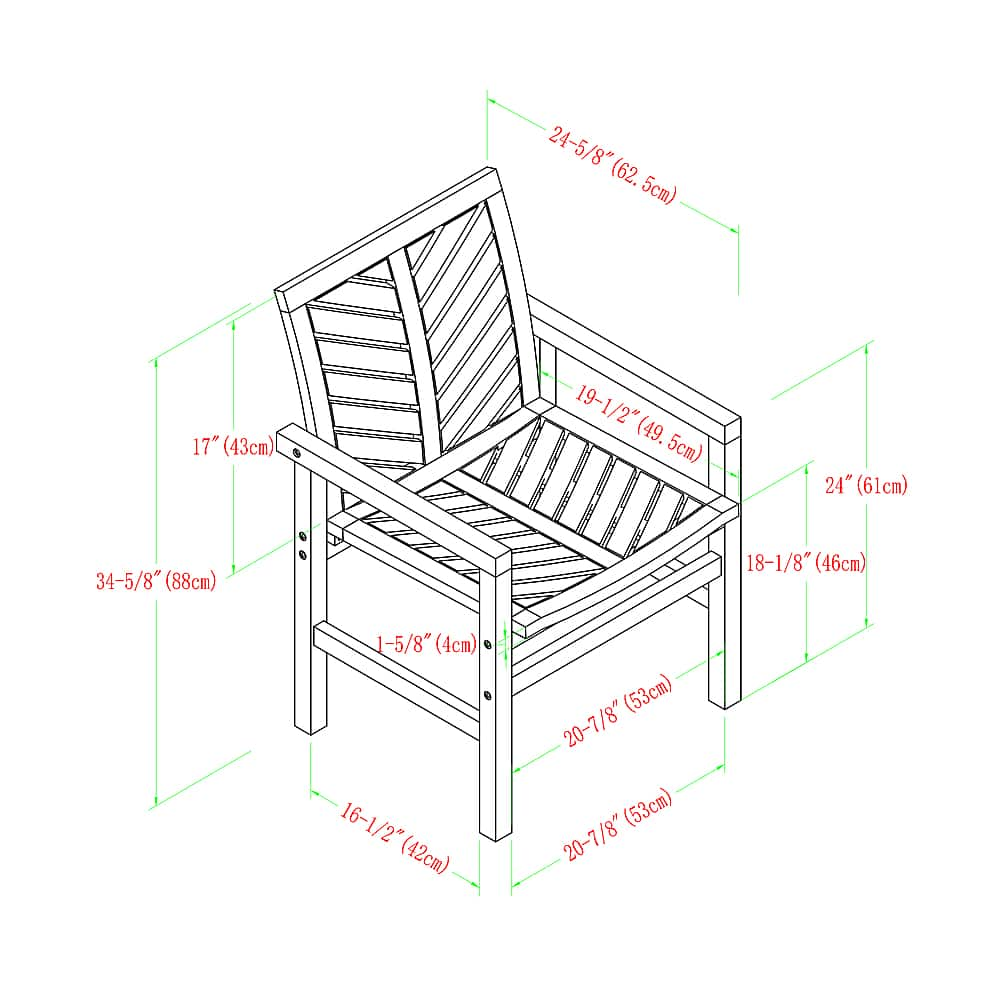 Best Buy: Walker Edison Windsor Acacia Wood Patio Chairs, Set of 2 Dark ...