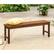 Alt View 12. Walker Edison - Patio Outdoor Cypress Acacia Wood Dining Bench - Dark Brown.
