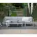 Alt View 13. Walker Edison - Modern 4-Piece Outdoor Patio Sectional - Grey.