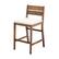 Angle. Walker Edison - Acacia Wood Outdoor Patio Stools, Set of 2 - Dark Brown.