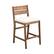 Left. Walker Edison - Acacia Wood Outdoor Patio Stools, Set of 2 - Dark Brown.