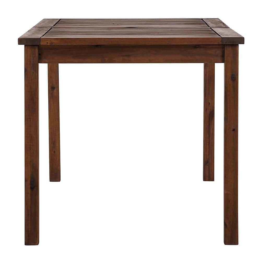 Alt View 25. Walker Edison - Everest Acacia Wood Outdoor Dining Table - Dark Brown.