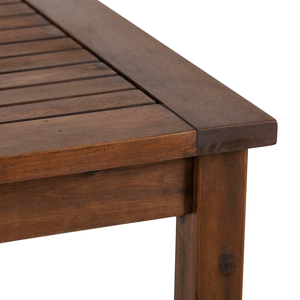 Alt View 35. Walker Edison - Everest Acacia Wood Outdoor Dining Table - Dark Brown.
