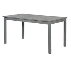 Walker Edison - Everest Acacia Wood Outdoor Dining Table - Gray Wash - Front_Zoom