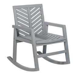 Walker Edison - Windsor Rocking Chair - Grey Wash - Front_Zoom