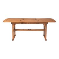 Walker Edison - Cypress Acacia Wood Outdoor Dining Table - Brown - Front_Zoom