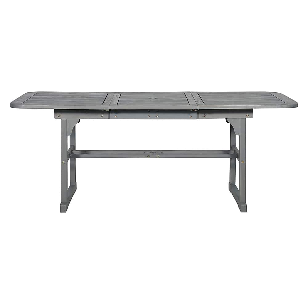 Angle View: Walker Edison - Cypress Acacia Wood Outdoor Dining Table - Grey Wash