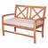 Left. Walker Edison - Patio Outdoor Hunter Acacia Wood Garden Bench - Brown.