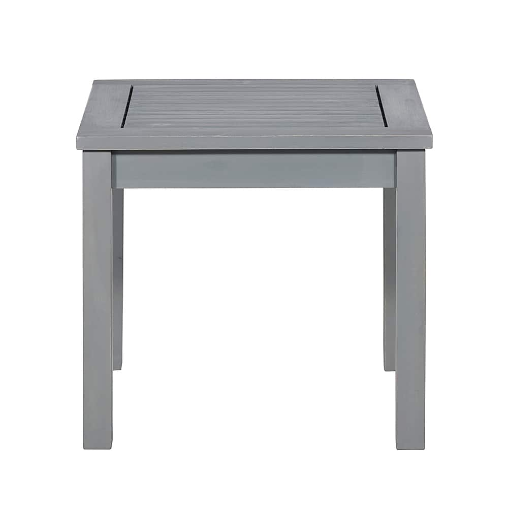 Angle View: Walker Edison - Everest Acacia Wood Outdoor Side Table - Grey Wash