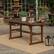 Alt View 12. Walker Edison - Cypress Acacia Wood Outdoor Dining Table - Dark Brown.